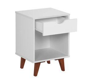 Velador 1 cajón Versalle blanco Be Design