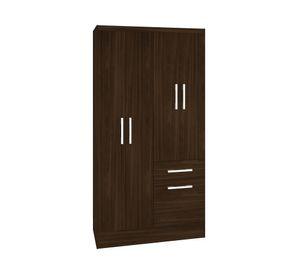 Clóset 4 puertas 1 cajón 1 zapatera tabaco 177x94x40 cm