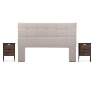 Respaldo King + velador Issey niebla