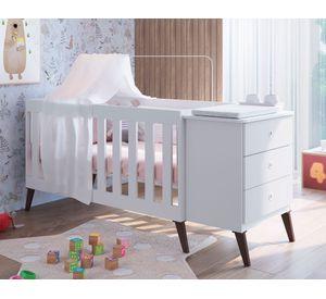 Cuna con cajonera Encanto blanco Kidscool