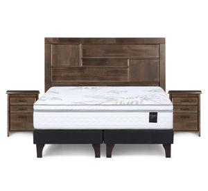 Cama europea 2 plazas base dividida Art 4 + set Dolce Rosen