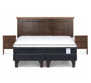 Cama europea king New Style 6 base dividida + set Anna