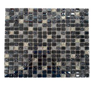 Malla mosaico Cosmos gris/transparente 30x30 cm