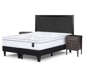 Cama europea king Art 4 base dividida patas + set Nolita grafito Rosen