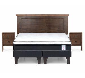 Cama europea 2 plazas New Style 6 base dividida + set Anna