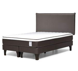 Cama europea Nstyle 4 Plus king base dividida + respaldo Maurice chocolate
