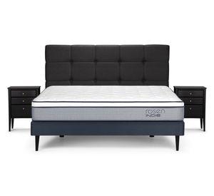 Cama europea 2 plazas Indie + set muebles Issey grafito