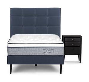 Cama europea 1.5 plazas Indie + set Issey azul