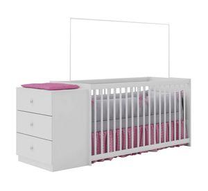 Cuna con cómoda 3 cajones Gutti blanca