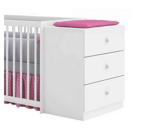 Cuna con cómoda 3 cajones Gutti blanca