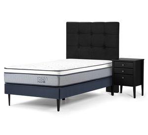 Cama europea 1.5 plazas Indie + set Issey grafito