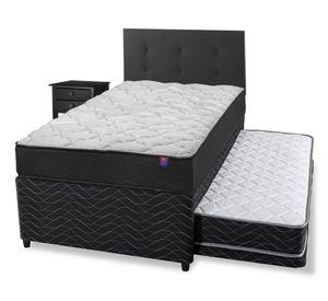 Diván 1.5 plazas Therapedic Plus + respaldo + velador
