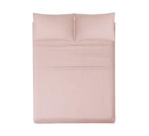 Juego de sábanas 2 plazas microfibra Broderie blanco