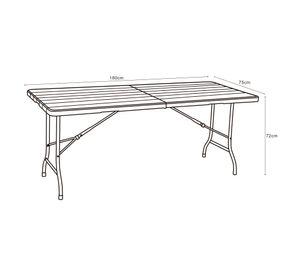 Mesa plegable 180 cm diseño madera