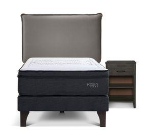 Cama europea Tempo 1.5 plazas + set Maurice gris