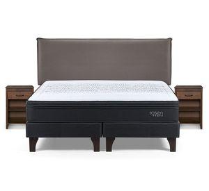 Cama europea Tempo king base dividida + set Maurice chocolate