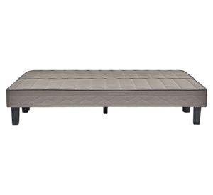 Base cama europea dividida 2 plazas café claro