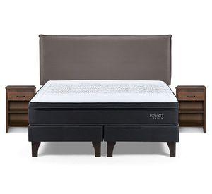 Cama europea Tempo 2 plazas base dividida + set Maurice chocolate