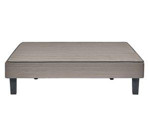 Base cama europea 2 plazas café claro