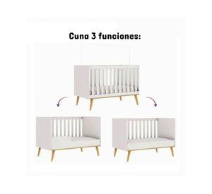 Cuna 3 funciones Ludmila blanco/miel