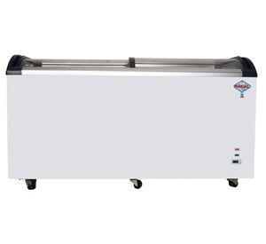 Freezer horizontal dual tapa vidrio curvo blanco 520 lt