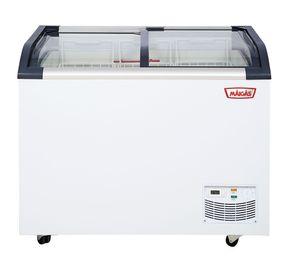Freezer horizontal dual tapa vidrio curvo blanco 377 lt
