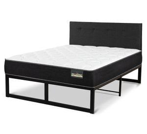 Cama metálica 2 plazas Belsogno Plus + respaldo Black