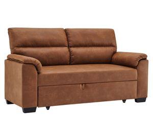 Sofá cama PU caramel