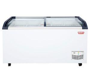 Freezer horizontal dual tapa vidrio curvo blanco 562 lt