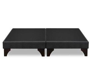 Base dividida cama europea súper king negro