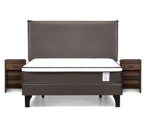 Cama europea Nstyle 4 Plus 2 plazas + set Maurice chocolate