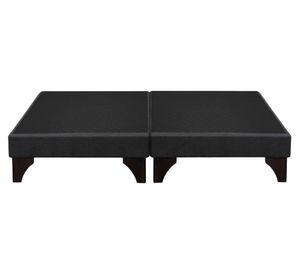 Base cama europea dividida king negro