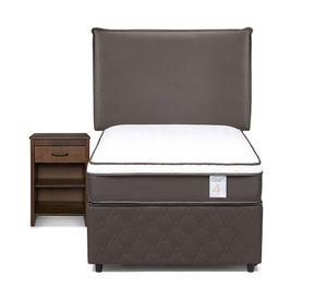 Diván Nstyle 4 Plus 1.5 plazas base normal + set Maurice chocolate