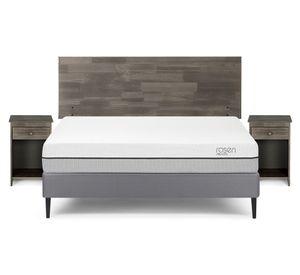Cama europea 2 plazas Pratta + set Tabor grafito