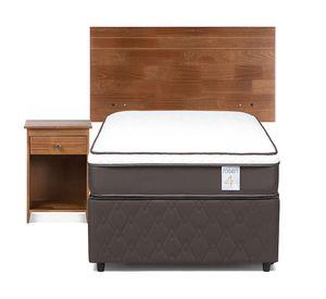 Diván New Style 4 Plus 1.5 plazas + Respaldo + velador Tabor