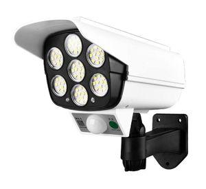 Aplique LED solar Cámara Vigilancia con control remoto blanco