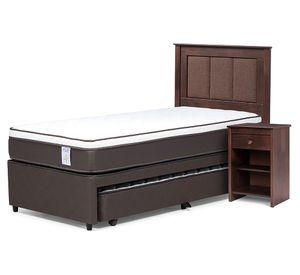 Diván New Style 4 Plus 1.5 Plazas Base Normal + Set Rachel