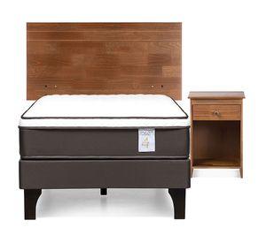 Cama europea 1.5 plazas New Style 4 plus + set Tabor café