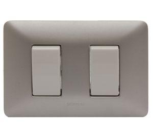 Interruptor doble 250 volts matix beige Bticino
