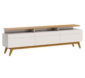 Rack TV blanco miel 63.5x180.2x40.3 cm