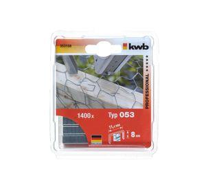 Grapas extra fuertes 8mm (5/16'') 1400 unidades T053 KWB