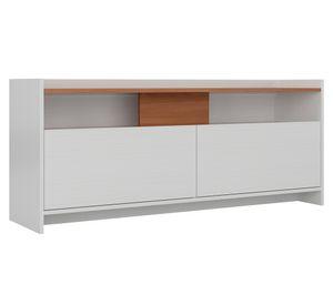 Rack TV 55" Rk 2120 blanco café claro