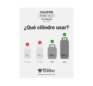 Calefont ionizado tiro natural 10 lt gas natural ATMD Albin Trotter