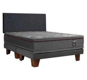 Cama europea 2 plazas x 190 cm Everest Cooper  base dividida + respaldo