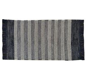 Alfombra grande Kalu algodón negro 160x230 cm
