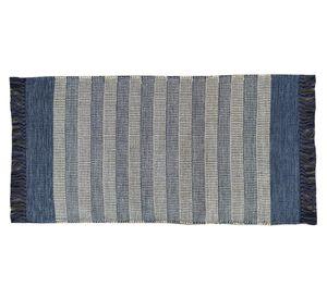 Alfombra grande Kalu algodón azul 160x230 cm