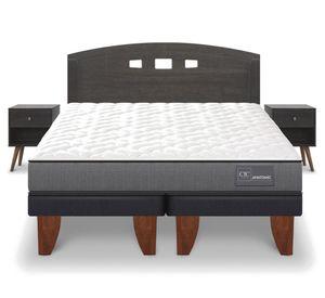 Cama europea 2 plazas Base Dividida Anatomic + Set Gales gris