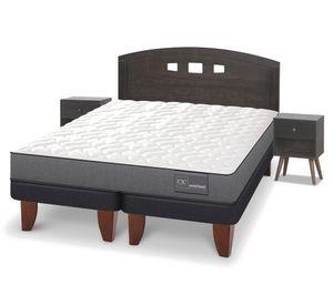 Cama europea 2 plazas Base Dividida Anatomic + Set Gales gris