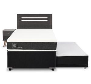 Diván 1.5 plazas Ortopedic +  Set Munich gris