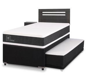 Diván 1.5 plazas Ortopedic +  Set Munich gris